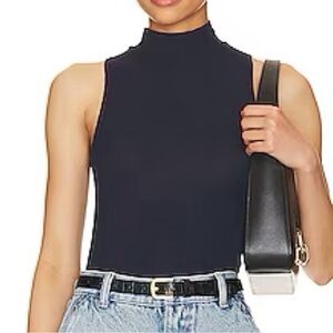 Velvet Navy Sleeveless Tank Top